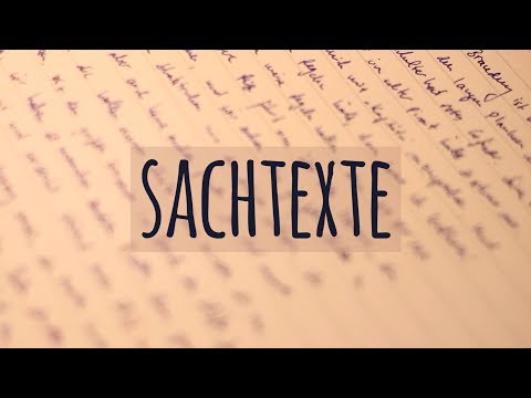 Sachtexte einfach erklärt! | Kategorien | Beispiele