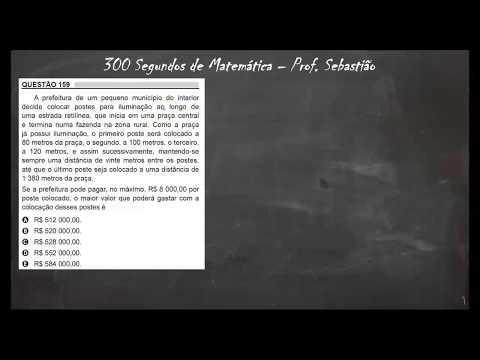 ENEM 2018 - Questão 159 - Progressão Aritmética