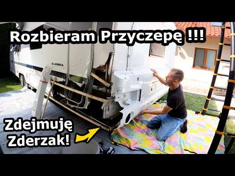 First Day of Caravan Repair!!! - I'm Removing the Doors and Bumper! *ALDE Heating (#967)