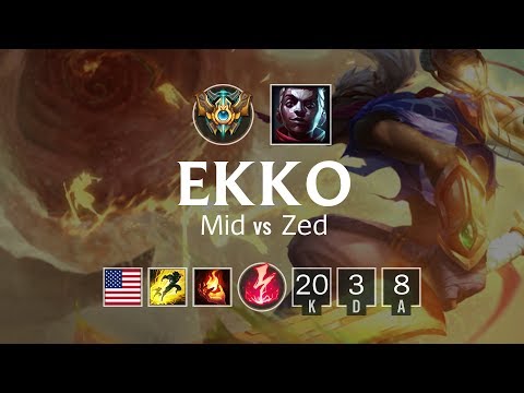 Ekko Mid vs Zed - NA Challenger Patch 8.15