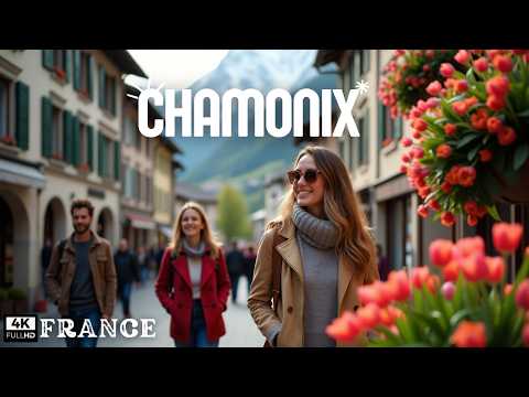 Chamonix France Evening Walk | Peaceful Spring Tour in 4K