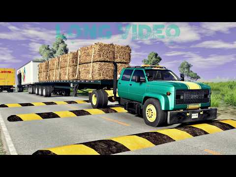 Trucks vs Speed Bumps SPECIAL #28 | BeamNG Drive - Long Video |🤜 Truck &Too