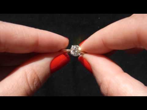 sohojewelers.com 1.09ct Round Brilliant Cut Diamond Solitaire Cognac Color in 14k Gold Setting.AVI