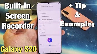 Galaxy S20/S20+ : How to Use Screen Recorder w/ Examples & Tips (Mic, PIP, Selfie Side Video, Edit)