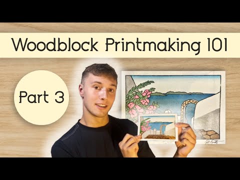 How to make a Woodblock Print, Part 3: Printing (Japanese art form)