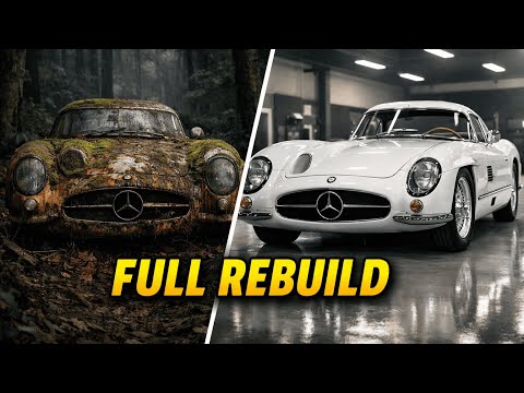 Thumbnail for Complete Restoration of a Rusty Mercedes-Benz 300 SLR Uhlenhaut to Bright White (Satisfying) by Mercedes-Benz 300 SL