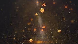 Golden Snowflakes | Christmas Background Video | Free Stock Footage