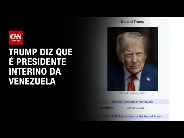 Trump publica imagem dizendo que é o "presidente interino da Venezuela" | CNN NOVO DIA