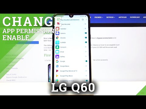 How to Enter App Permissions in LG Q60 - Access Permission Section