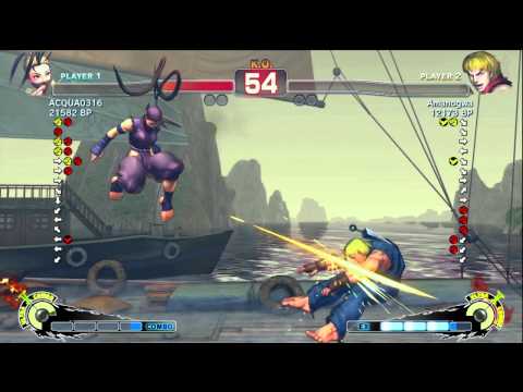 Aqua [Ibuki] vs Amanogwa [Ken] SSF4 Japanese Online Ranked Matches - TRUE-HD