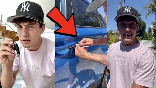 How to unlock a car door WITHOUT the keys! 😱 - #Shorts