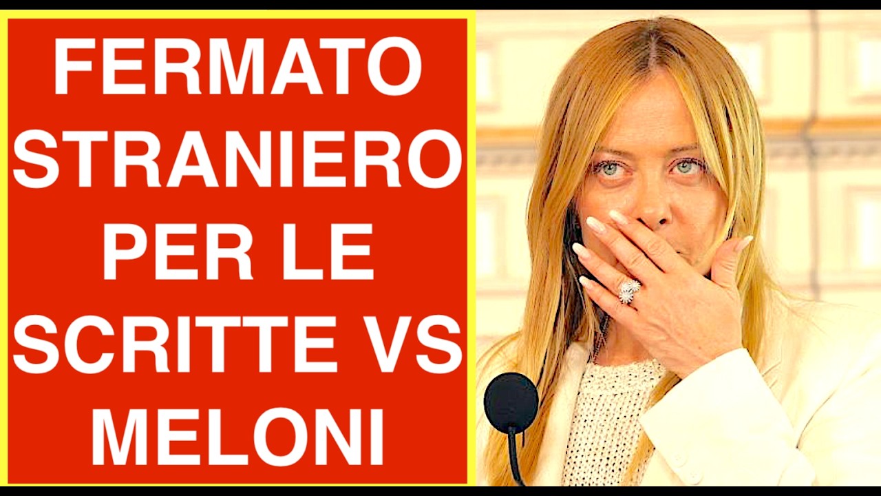 FERMATO A SIENA STRANIERO PER LE SCRITTE SUI MURI VS MELONI E LA POLIZIA