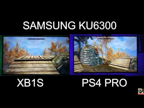 SKYRIM XBOX ONE vs PS4 PRO COMPARISON WITH MODS