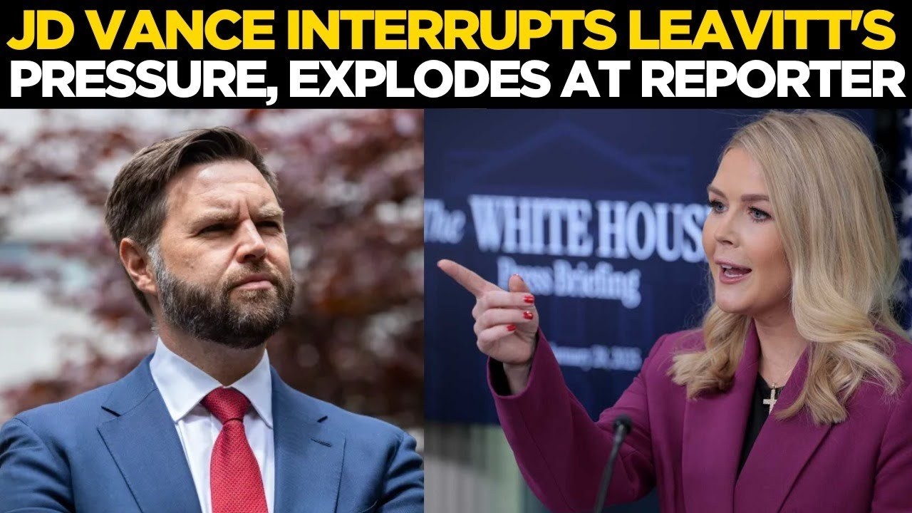 LIVE | JD Vance UNEXPECTED Entry Into Karoline Leavitt’s Presser, slams reporters  | Trump News Live