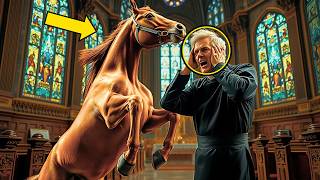 UN CABALLO ENTRA A LA IGLESIA A PEDIR AYUDA AL PADRE... EL MOTIVO DEJÓ AL PADRE SIN PALABRAS...