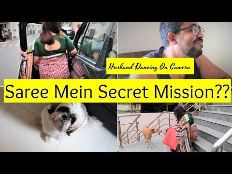 Going For A Secret Mission in Saree | Why My Husband Danced On Camera | Saree Mein Mission Video