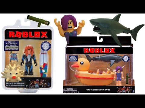 Roblox Toys SharkBite Duck Boat & Surfer, Code Items, Unboxing & Toy Review