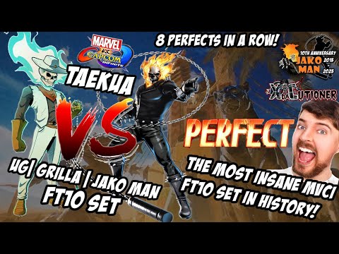 THE MOST INSANE MVCI FT10 SET IN HISTORY! 8 PERFECTS IN A ROW! UG| Grilla Jako Man VS Taekua