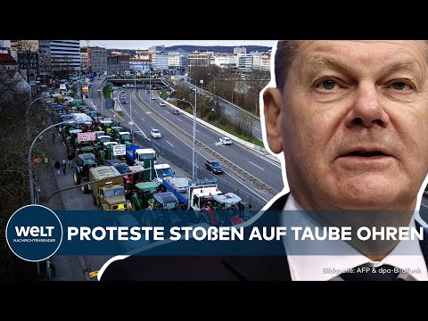 BUNDESKANZLER SCHOLZ: Trotz Bauernproteste - Ampel-Regierung an hält Subventionskürzungen fest