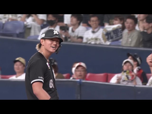 【7回表】しぶとい一打!! マリーンズ・山本大斗 ライトへのタイムリーヒットを放ち同点に!! 2025年5月20日 オリックス・バファローズ 対 千葉ロッテマリーンズ