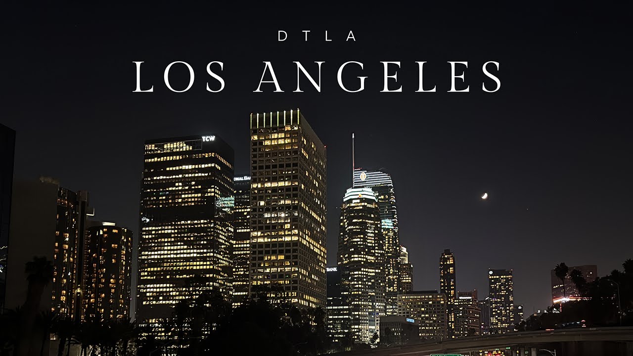 Immersive street-level walking tour through Downtown, Los Angeles Night, showcasing authentic urban landscapes, local architecture, and the vibrant atmosphere of the city's neighborhoods