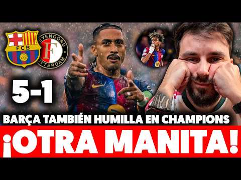 💀NO PUEDE SER... ¡OTRA MANITA DEL BARÇA! HUMILLANDO al FEYENOORD en CHAMPIONS 5-1 BASTA YA, ¿NO?
