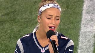 Brynn - 2018 NATIONAL ANTHEM - NE Patriots v Indianapolis Colts