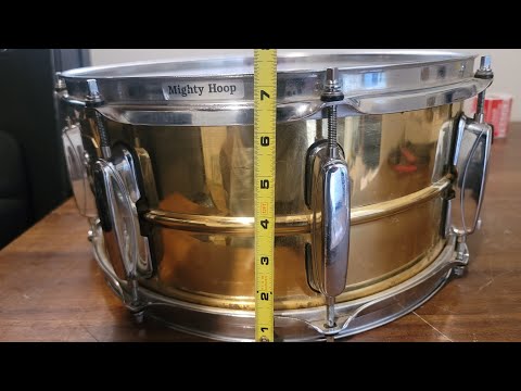 Vintage Tama Artstar ES 14x6.5 Brass Snare Drum MIJ Japan w/ Mighty Hoops image 15