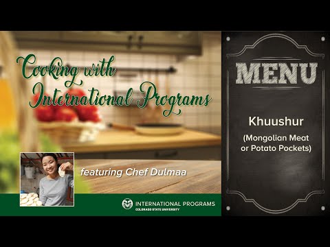 How to Make Khuushur, Mongolian Fried Meat or Potato Pockets - Cooking with International Programs