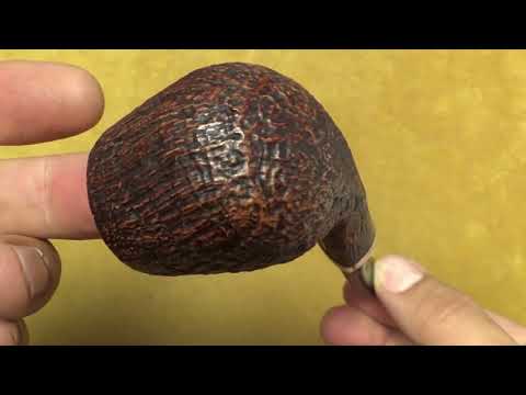 Pipa Il Ceppo gruppo 1 sabbiata con vera  in argento - Half Bent Billiard - CE146