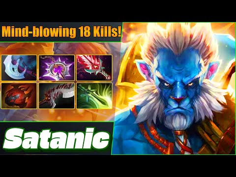 Satanic Phantom Lancer Carry 💪 Crazy 18 Kills! Dota 2 DotaPulse Highlight Gameplay