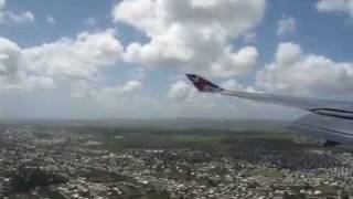 preview picture of video 'Landing at Grantley Adams Airport in barbados'