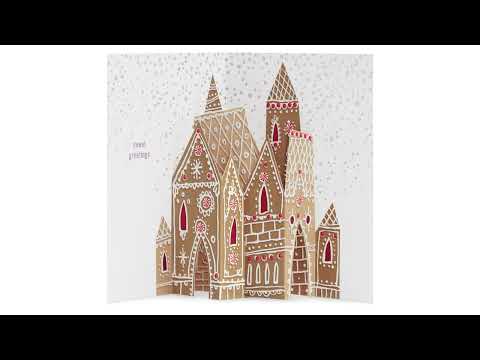 Gingerbread City Holiday Pop-Up Cards - Set of 8