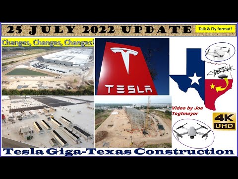 Tesla Gigafactory Texas 25 July 2022 Cyber Truck & Model Y Factory Construction Update (07:15AM)