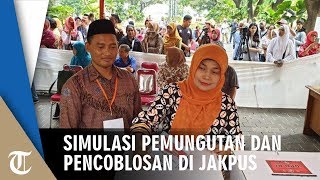 Simulasi Pemungutan dan Pencoblosan di Jakarta Pusat
