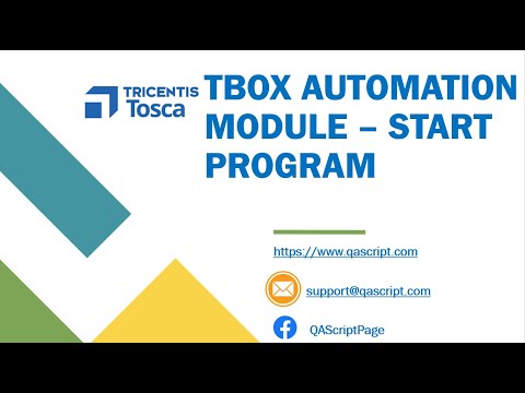 Tosca Tutorial | Lesson 14 - Use TBox Start Program | Open Application | Executable File |