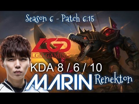 LGD MaRin RENEKTON VS MAOKAI TOP - Patch 6.15 KR Ranked | League of Legends