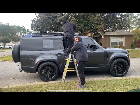 INSTALLING A LAND ROVER ROOF RACK ON THE DEFENDER 130!