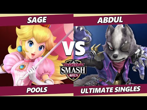 Virtuocity 2022 - Sage (Peach) Vs. Abdul (Wolf) SSBU Ultimate Tournament