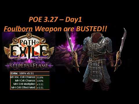 POE 3.27 Foulborn Weapon are Busted for minion!!   Chains of Command - League Starter - Day1 Update