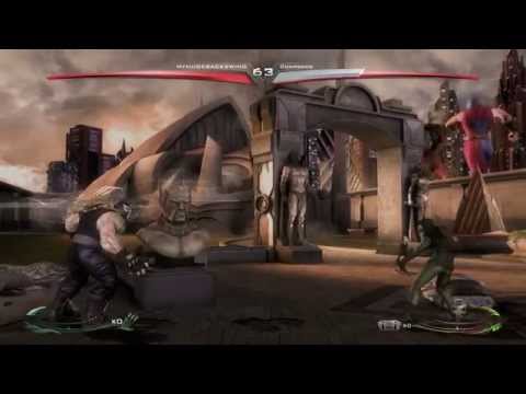 Injustice (PS4) Online Casuals: MYHUGEBACKSWING (GA/Shazam) vs. Compbros (Bane/Supes) - 12/24/14