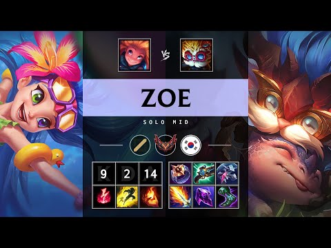 Zoe Mid vs Heimerdinger: Godlike - KR Grandmaster Patch 14.21