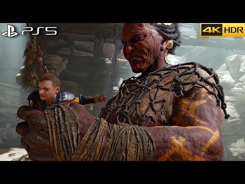 Atreus vs Gryla Boss Fight - God Of War Ragnarok [4K 60FPS HDR]