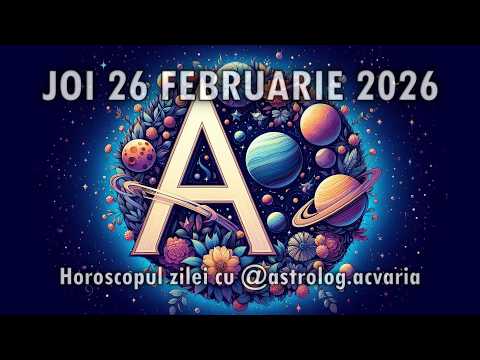 Surprize uraniene 📣 JOI 26 FEBRUARIE 2026 ☯ HOROSCOPUL ZILEI  @astrolog.acvaria ​