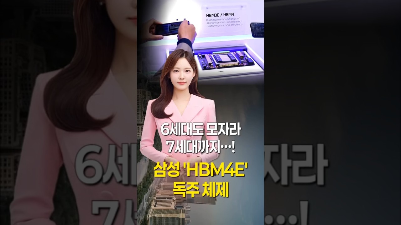 삼성전자 'HBM4E' 독주 체제…6세대도 모자라 7세대까지…! #1분뉴스