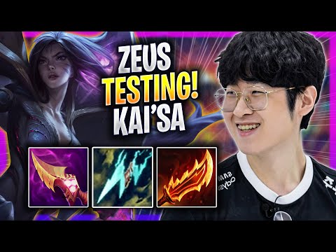 ZEUS TESTING KAI'SA IN KR SOLOQ! - T1 Zeus Plays Kai'sa ADC vs Ezreal! | Season 2023