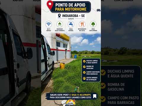 Ponto de Apoio para motorhome em Indiaroba Sergipe