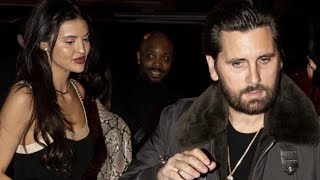 Scott Disick  and new Kylie Jenner lookalike girlfriend Holly Scarfone date night at club in Paris