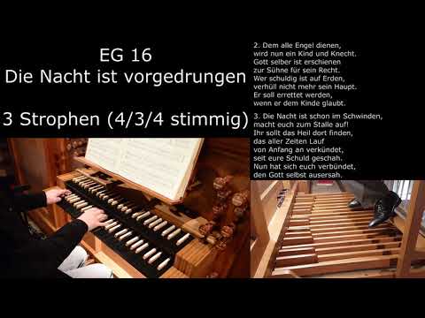 EG 16 - Die Nacht ist vorgedrungen - Orgelsätze mit Liedtext