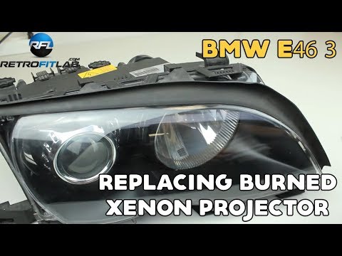 BMW E46 3 | Replacing burned Bi-Xenon HID projector in Bosch AL headlight Repair and Upgrade DIY